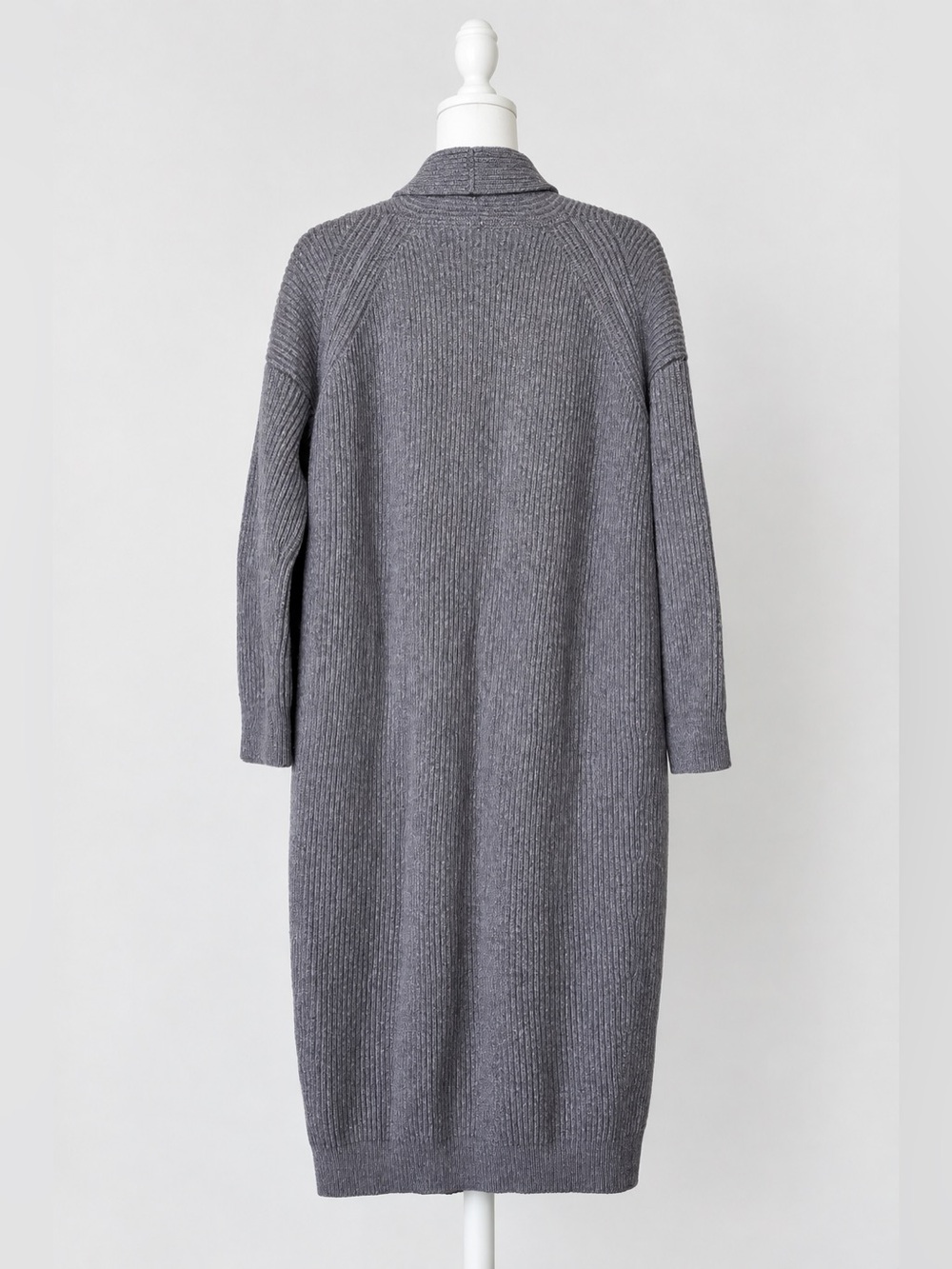 Vince Long Ribbed Open-Front Cardigan Size Large - Picture 2 of 3